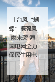 台风“蝴蝶”携强风雨来袭 海南电网全力保民生用电